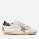 Golden Goose Deluxe Brand Women's Superstar Leather Trainers - White/Black/Cream/Metal Lettering