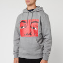 JW Anderson Men's Eyes Printed Hoodie - Light Grey Melange