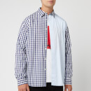 JW Anderson Men's Gingham Patchwork Shirt - Midnight Blue