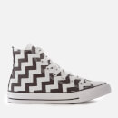 Converse Women's Chuck Taylor All Star Glam Dunk Hi-Top Trainers - White/Black/White