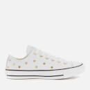Converse Women's Chuck Taylor All Star Studded Ox Trainers - White/Light Gold/Black