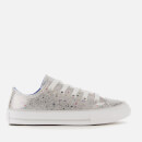 Converse Kids' Chuck Taylor All Star Galaxy Glimmer Ox Trainers - Silver/Ozone Blue/White