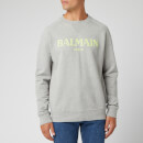 Balmain Men's Logo Sweatshirt - Gris Chine