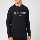 Balmain Men's Logo Sweatshirt - Noir/Argent
