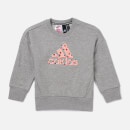 adidas Girls' Young Girls Crew Neck Sweatshirt - Grey