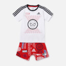 adidas Boys' Infant Dy Spider-Man T-Shirt and Short Set - White/Red