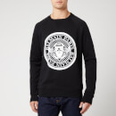 Balmain Men's Sweatshirt with Coin Logo - Noir/Blanc