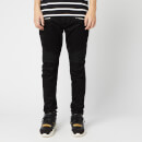 Balmain Men's Monogram Ribbed Slim Jeans - Noir