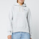 Champion Women's Small Script Hooded Sweatshirt - Grey Marl