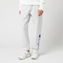 Champion Women's Big Script Elastic Cuff Pants - Grey Marl