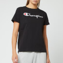 Champion Women's Big Script Crew Neck Short Sleeve T-Shirt - Black