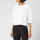 Champion Women's Back Script Oversized Cropped T-Shirt - White