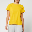 Champion Women's Small Script Crew Neck Short Sleeve T-Shirt - Golden Rod
