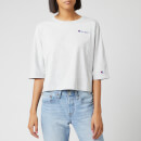 Champion Women's Back Script Oversized Cropped T-Shirt - Grey Marl