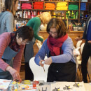 Make your Own Lino Printed Cushion Cover or T-Towel Creative Workshop for Two