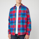 Edwin Men's Flanel Labour Shirt - Red/Dress Blue/Mazarine