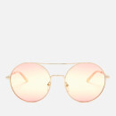 Karl Lagerfeld Women's Round Frame Sunglasses - Golden/Pink