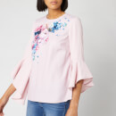 Ted Baker Women's Shannia Raspberry Ripple Waterfall Top - Light Pink