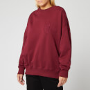 JW Anderson Women's Oversized Shoulder Placket Sweatshirt - Malbec