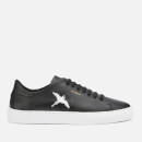 Axel Arigato Men's Clean 90 Taped Bird Leather Cupsole Trainers - Black/Black