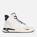 Balmain Men's B Ball Calf Skin Trainers - White/Black