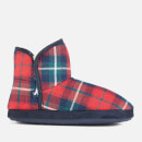 Joules Women's Cabin Fleece Lined Slippersocks - Red Check