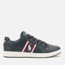 Polo Ralph Lauren Kids' Quigley Side Stripe Logo Trainers - Navy/Red/White