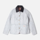 Barbour Girl's Liddesdale Quilt Jacket - Ice White/Rose Bay