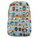 Loungefly Star Wars The Phantom Menace Chibi Characters Nylon Backpack