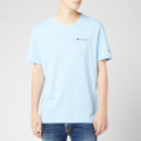 Champion Men's Small Script Crew Neck T-Shirt - Pale Blue