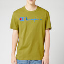 Champion Men's Big Script Crew Neck T-Shirt - Green