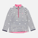 Joules Girls' Fairdale Half Zip Sweatshirt - Cream Shiny Horses