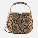 Lauren Ralph Lauren Women's Mason Snake Print 20 Satchel - Oatmeal Multi