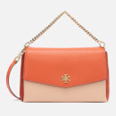 Tory Burch Women's Kira Color-Block Shoulder Bag - Lava/Devon Sand/Fox