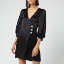 Ganni Women's Heavy Satin Dress - Black