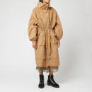 Ganni Women's Double Cotton Coat - Tiger's Eye