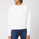 Guess Women's Basic Triangle Sweatshirt - True White