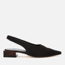 Ganni Women's Sling Back Block Kitten Heels - Black