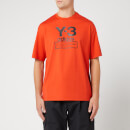 Y-3 Men's Stacked Logo Short Sleeve T-Shirt - Icon Orange