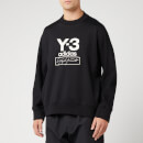 Y-3 Men's Stacked Logo Crew Neck Sweatshirt - Black