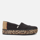 TOMS Women's Alpargata Boardwalk Flatform Pumps - Black