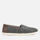TOMS Men's Alpargata Herringbone Slip-On Pumps - Dark Grey
