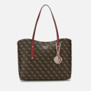 Guess Women's Multi Logo Shopper Bag - Brown