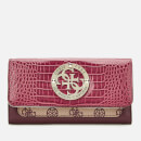 Guess Women's Magnolia Pocket Trifold Wallet - Merlot