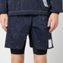 Satisfy Men's Trail Long Distance 10" Shorts - Navy Silk Splattered
