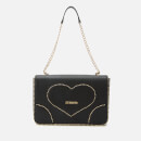 Love Moschino Women's Stud Heart Logo Bag - Black