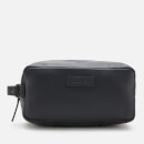 Barbour Men's Compact Leather Wash Bag - Navy