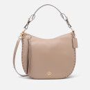 Coach Women's Scallop Rivets Sutton Hobo Bag - Stone