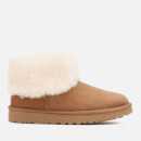 UGG Women's Classic Mini Exposed Sheepskin Boots - Chestnut