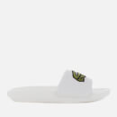 Lacoste Men's Croco Slide Sandals - White/Green
